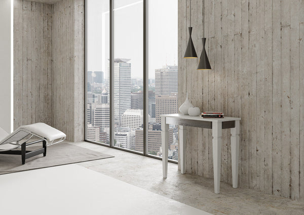 prezzo Consolle Allungabile 90-300x40x77 cm in Nobilitato Bianco