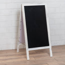 Lavagna Ristorante Pieghevole in Legno 50x65x100 cm Bianco