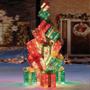 Albero di Natale Luminoso con Pacchi Regalo Decorazione Natalizia 192 cm 544 LED