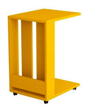 Tavolino da divano 37x45x67 cm Edi porta pc e riviste mostarda