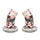 Set 6 Tazzine da Caffè con Piattino Ø5,5x6 cm in Porcellana VdE Tivoli 1996 Rose Baroque
