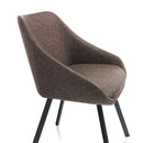 Set 2 Sedie 51x44x77 cm in Similpelle Marrone