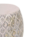 Tavolino Lesha in Metallo in Rosa Chiaro e Oro