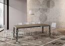 Tavolo Allungabile 120/380x90 cm Karamay Tortora Gambe Antracite      