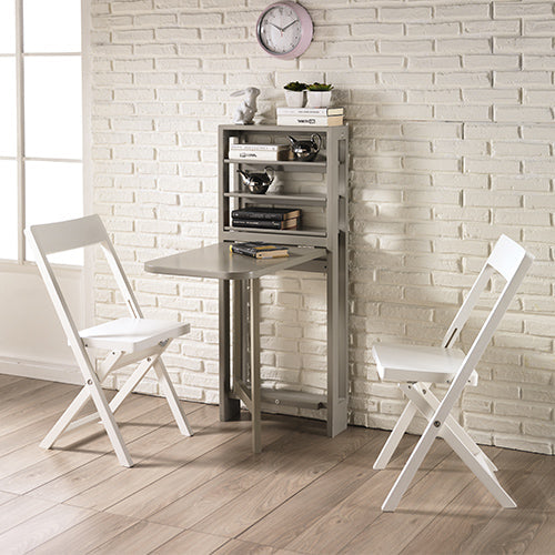 prezzo Platzsparender Klapptisch + 2 klappbare Holzstühle 