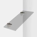 Reggipiano per Mensole di Legno/Vetro Azor Verniciato Nichel Opaco Tecnoplastica e Zama Emuca