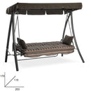 Dondolo reclinabile 3 Posti 203x115xh170 cm in Ferro Royal