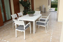 Tavolo Milo 150x90x74 h cm in Alluminio Bianco