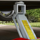 Cric Idraulico con Sollevamento 12-30 cm e Capacità 2 Tonnellate in Acciaio Rinforzato Rosso e Grigio      