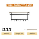 Appendiabiti Panchina per Ingresso con Scarpiera in Legno e Metallo  Nero