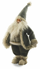 Pupazzo Babbo Natale in Tessuto Abito Grigio H80 cm Soriani