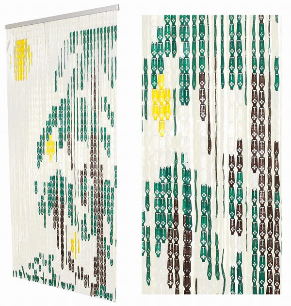 prezzo Fadenvorhang für Fliegengitter 140x240 cm aus Kunststoff Große Palmen