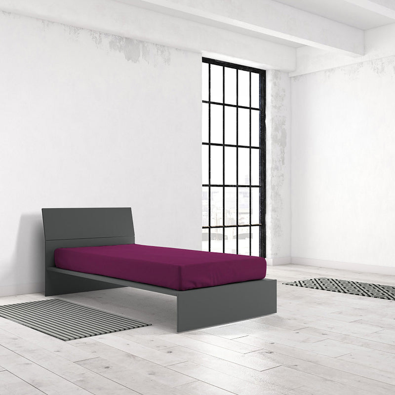 Lenzuolo Sotto con Angoli ed Elastico Tinta Unita Fucsia