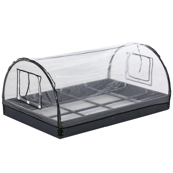 sconto Mini-Gewächshaus für Gartenbalkon 120 x 79 x 53 cm aus transparentem PVC