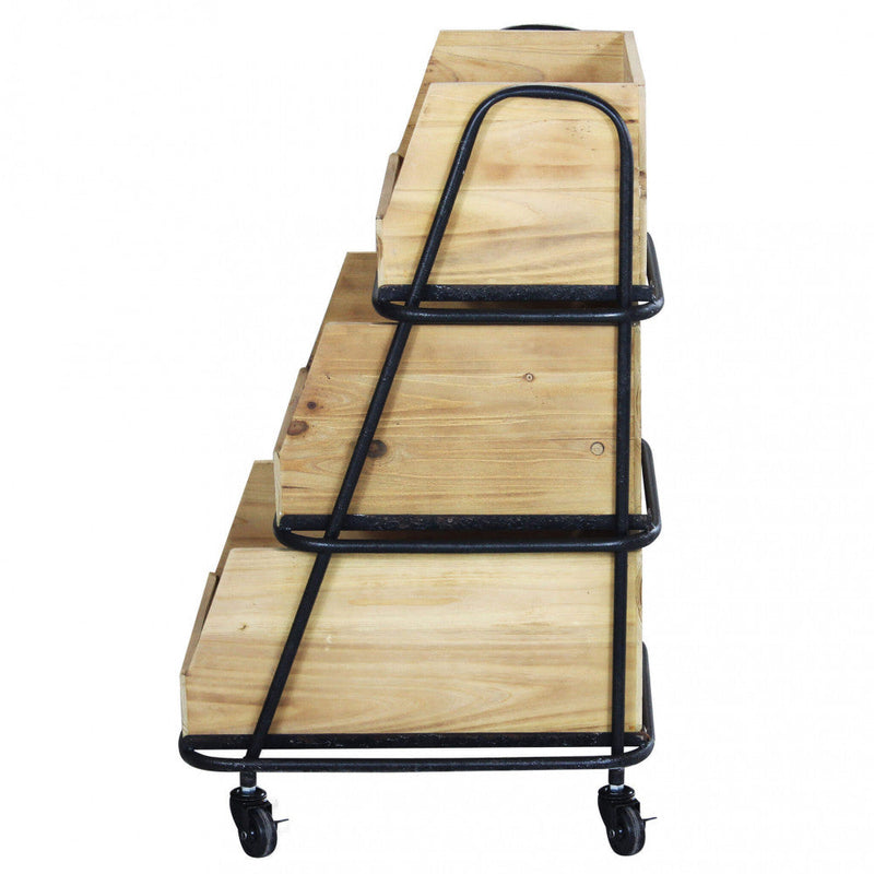 Mobile  Buster 37,5x48x75,5 h cm in Metallo Nero