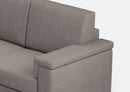 Divano Angolare 7 Posti 286x286x85 cm Marrak in Tessuto Grigio