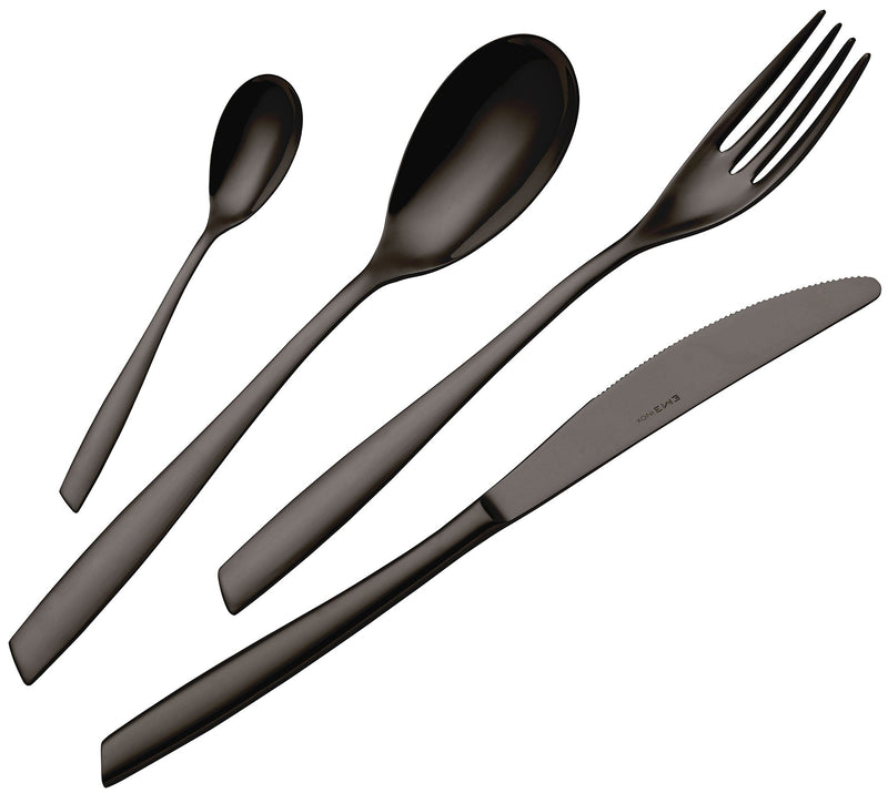 Servizio Set di Posate 24 Pezzi in Acciaio 18/10 PVD Eme Eleven Black