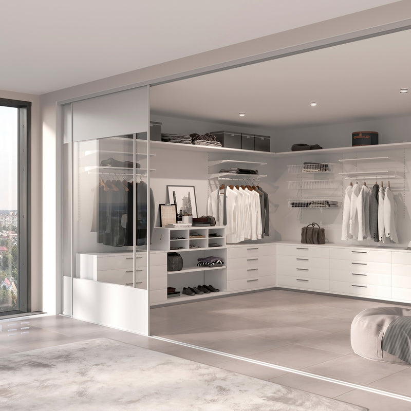 Kit per Fissaggio Mensole 330 mm in Acciaio Emuca Bianco