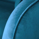 Poltrona 91x78x65 cm in Velluto Ottanio