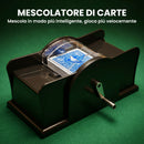 Set da Poker Completo con 500 Fiches Mescolatore di Carte Distributore di Carte Tappetino 5 Dadi Argento      