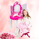 Specchiera Giocattolo per Bambini con Sgabello Miller Rosa