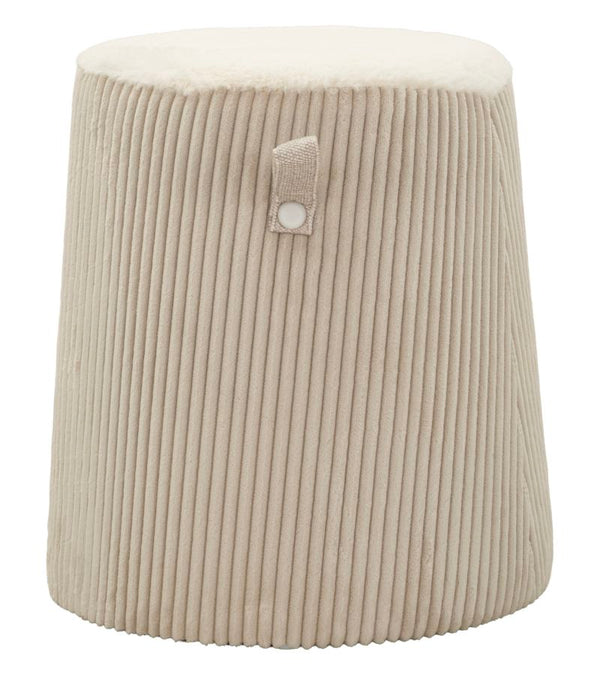 prezzo Puff Dublino Cone Ø41x45 cm in MDF e Spugna e Poliestere Bianco