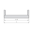 Set 2 Bastoni Appendiabiti per Armadi Rotondi 140 cm in Alluminio Emuca Grigio Metallizzato