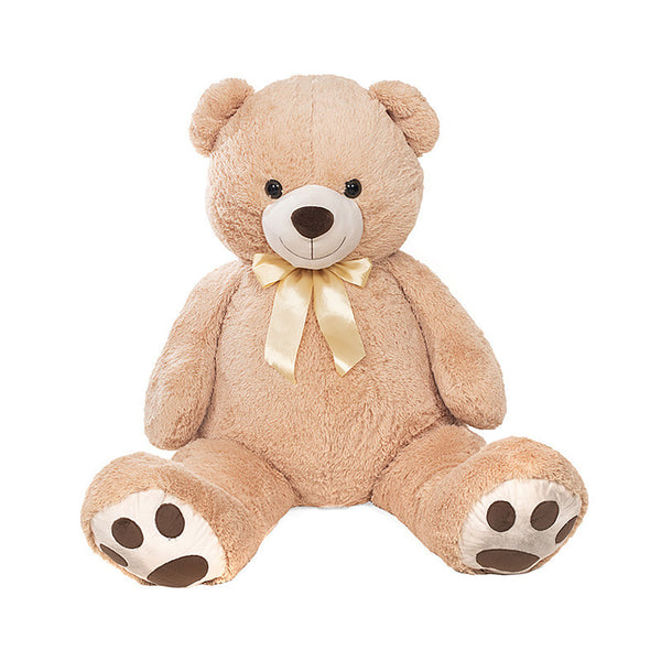 Orso di Peluche con Fiocco Dorato Altezza 150 cm Beige sconto