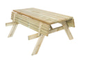Tavolo Pic Nic 177x153x76 cm con 2 Panche Richiudibili Panorama in Legno di Conifera  