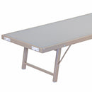 Lettino Prendisole da Giardino 181x60xH39 cm in alluminio ecru Bagnino