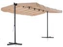 Tenda Gazebo da Giardino 3,75x2,5x2,2m in Poliestere Beige
