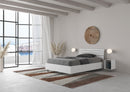 Letto Singolo Testata Doghe Inclinata Ankel Bianco Frassino Varie Misure
