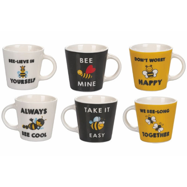 acquista Set 6 Tazzine da Caffè Ø5,5x5,5 cm in New Bone China VdE Tivoli 1996 Bee Positive