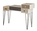 Console Raw 106x44x85 cm in Ferro e MDF Marrone e Nero