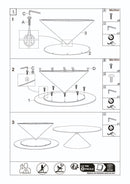 Tavolo da Pranzo Space 180x90x73 cm in MDF e Ferro Crema e Nero      