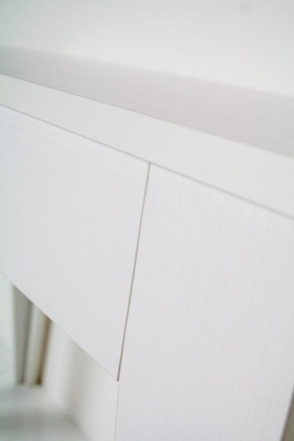 sconto Ausziehbare Holzkonsole H75x42x90 / 302cm Itamoby Kea Classic White Ash