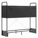 Portalegna da Interno ed Esterno 132x38x118 cm con Copertura e Borsa in Oxford 600D Portata 300 kg in Acciaio Zincato Nero      