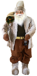 Pupazzo Babbo Natale H122 cm Marrone
