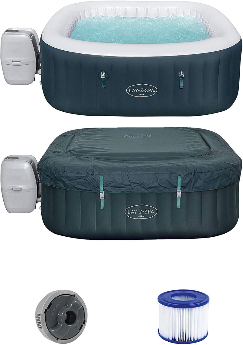Piscina Idromassaggio Gonfiabile Riscaldata Ø180 cm 6 Persone Bestway Ibiza Lay-Z Air Jet