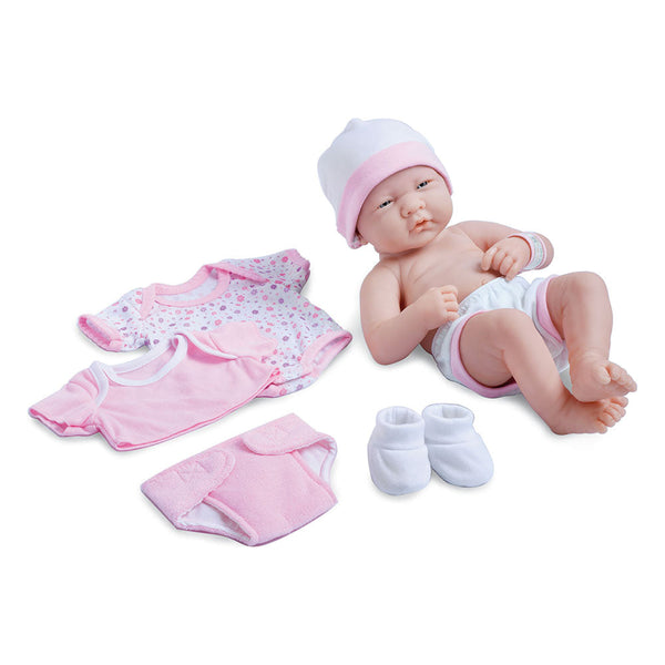sconto Baby-Neugeborenen-Puppe mit rosa Schlafanzug 36 cm JC Toys