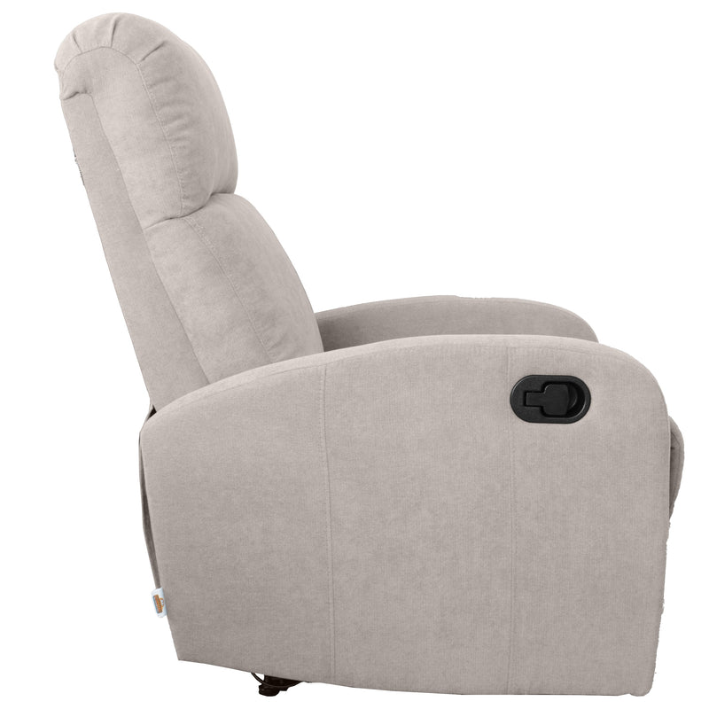 Poltrona Relax Reclinabile Manuale 75x65x101 cm in Tessuto Beige