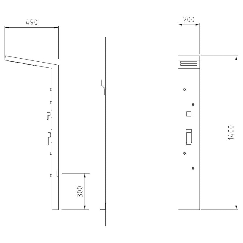 Colonna Doccia Miscelatore Nebulizzatore Cromoterapia in Acciaio Ama Luxury Cupido