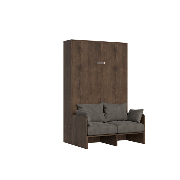 Letto 1 Piazza e Mezzo a Scomparsa Salvaspazio con Sofà Kentaro H210 cm Marrone sconto