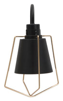 Lampada da Muro Elegant -D- 18x28x28 cm in Ferro Nero e Oro