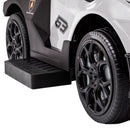 Macchinina per Bambini 2 in 1 con Maniglione e Barriera di Sicurezza 86,5x40x89,5 cm in PP e Metallo Bianco e Nero      