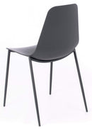 Set 4 Sedie 49x48,5x88 cm in Polipropilene Grigio Scuro