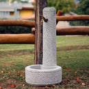 Fontana da Giardino Senza Rubinetto in Cemento Granulato di Marmo Collegno Bianco/Nero
