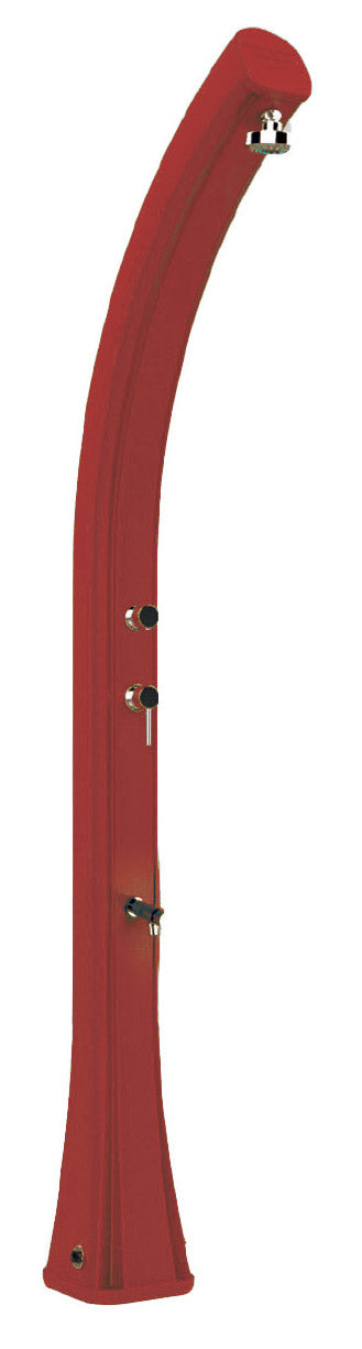Doccia Solare da Giardino 35L Miscelatore e Lavapiedi e Temporizzatore Arkema Happy XL Ruby