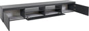 Mobile Tv 3 Ante e Ripiano a Giorno 240x40x35 cm Essential 2A 1R Grigio Antracite Opaco  
