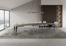 Tavolo Allungabile 140-400x90x77 cm Paxon Tortora Telaio Antracite 